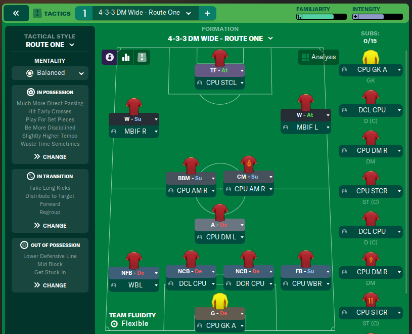 4-3-3 DM Wide - Route One