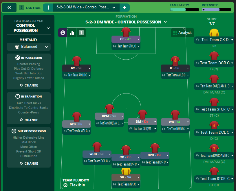 5-2-3 DM Wide - Control Possession