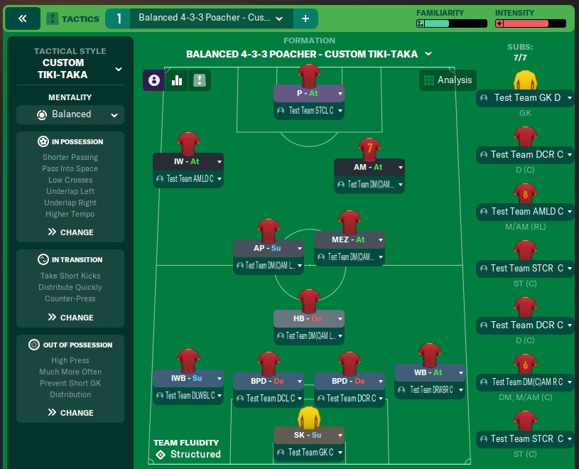 Balanced 4-3-3 Poacher - Custom Tiki-Taka