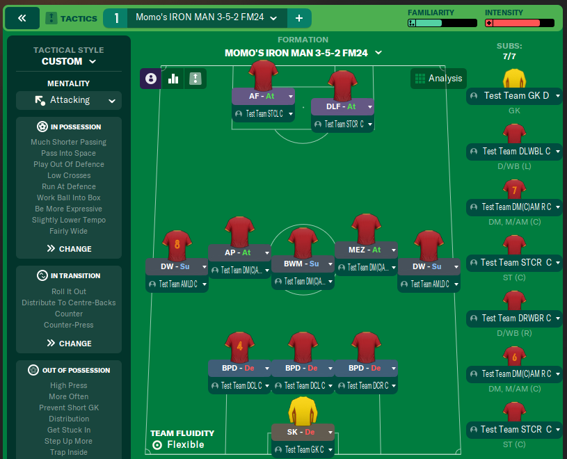 Momos IRON MAN 3-5-2 FM24