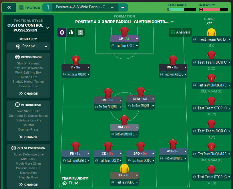 Positive 4-3-3 Wide Farioli - Custom Control Possession