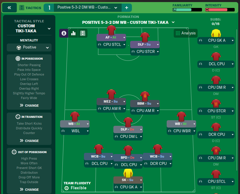 Positive 5-3-2 DM WB - Custom Tiki-Taka