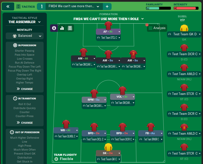 FM24 We can't use more then 1 Role